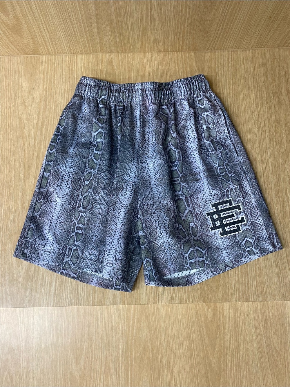 Eric Emanuel Gray Snakeskin Shorts RARE